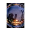 101894-75.jpg Photo Effect City Skyscrapers Lighting Ball Poster