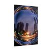 101894-77.jpg Photo Effect City Skyscrapers Lighting Ball Poster
