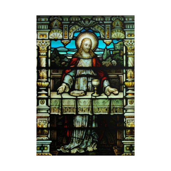 101894-90.jpg Cathedral Church Window Last Supper Poster