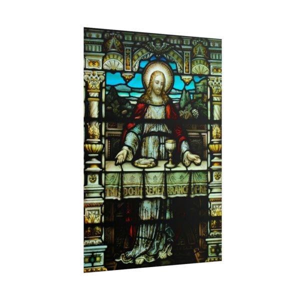 101894-92.jpg Cathedral Church Window Last Supper Poster