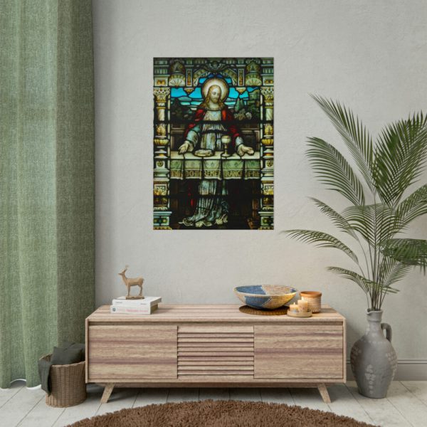 101894-93.jpg Cathedral Church Window Last Supper Poster