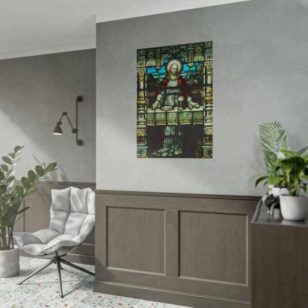 101894-94.jpg Cathedral Church Window Last Supper Poster