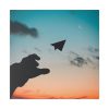 82240-1.jpg Paper Plane in Sky Standard Canvas