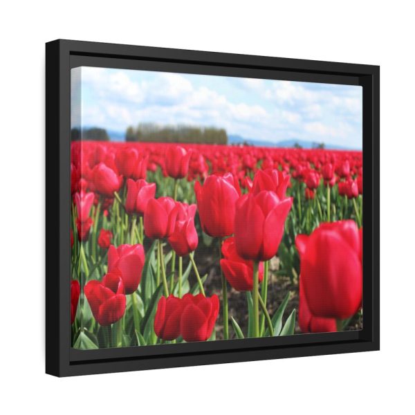 88281-6.jpg Red Tulip Field Framed Canvas