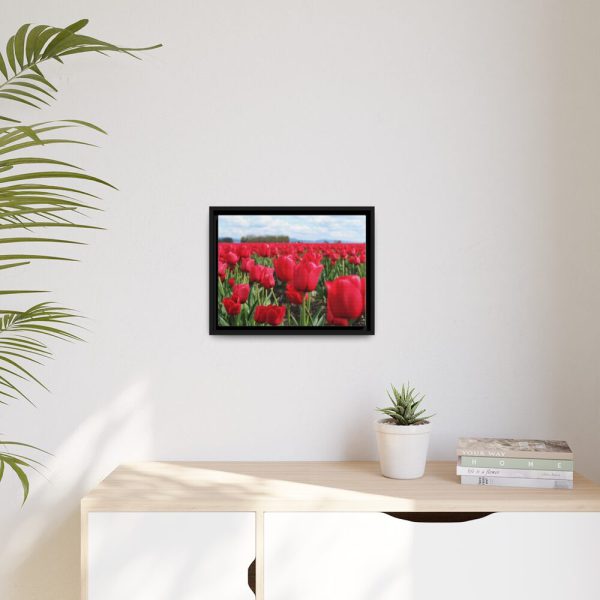 88282-8.jpg Red Tulip Field Framed Canvas