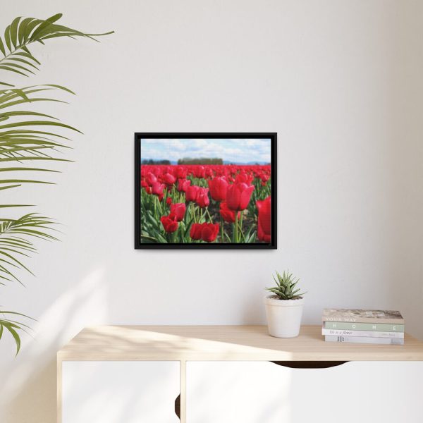 88283-8.jpg Red Tulip Field Framed Canvas