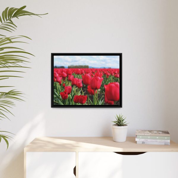 88284-8.jpg Red Tulip Field Framed Canvas