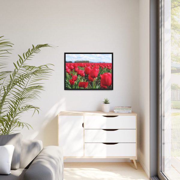 88286-8.jpg Red Tulip Field Framed Canvas