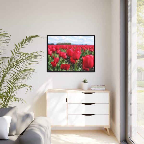 88288-8.jpg Red Tulip Field Framed Canvas