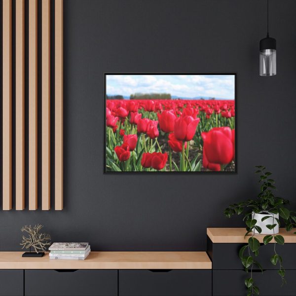 88288-9.jpg Red Tulip Field Framed Canvas