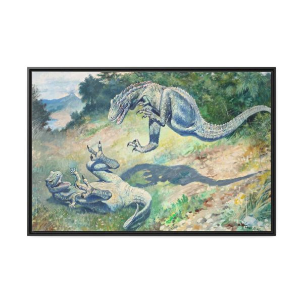 88289-11.jpg Leaping Laelaps by Charles R. Knight Framed Canvas