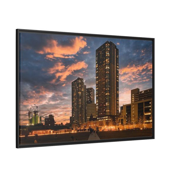 Ikebukuro Tokyo Sunset Framed Canvas