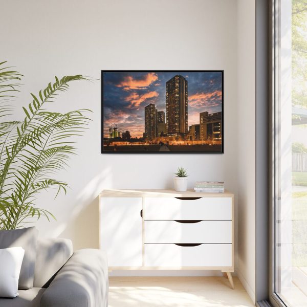Ikebukuro Tokyo Sunset Framed Canvas