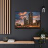 Ikebukuro Tokyo Sunset Framed Canvas