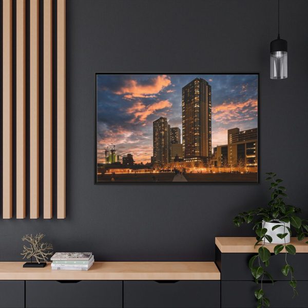 Ikebukuro Tokyo Sunset Framed Canvas