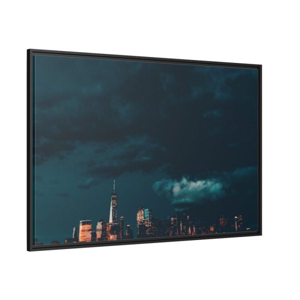 Aesthetic Clouded City Framed Canvas