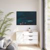 Aesthetic Clouded City Framed Canvas