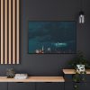 Aesthetic Clouded City Framed Canvas