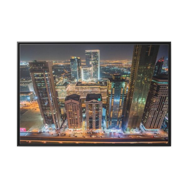 88289-131.jpg Dubai Skyscrapers at Night Framed Canvas