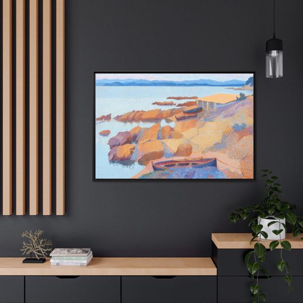 Calanque des Antibois by Henri-Edmond Cross Framed Canvas