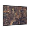 New York City Skyline at Night Framed Canvas