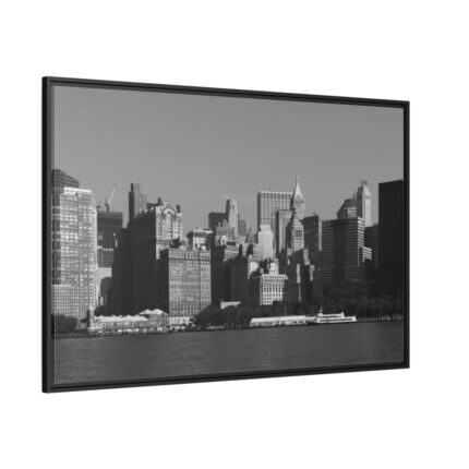 Lower Manhattan Skyline Framed Canvas