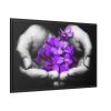 88289-195.jpg Purple Flowers in Hands Framed Canvas