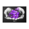 88289-196.jpg Purple Flowers in Hands Framed Canvas