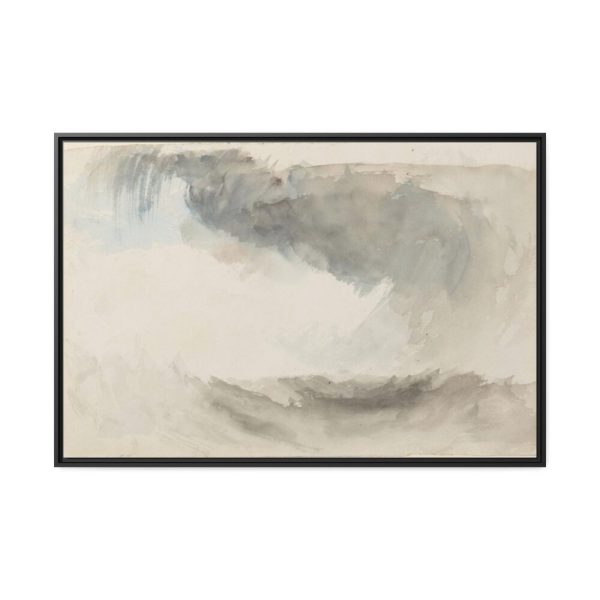 88289-211.jpg Clouds, Rain and Waves With Washes of Grey and Blue Framed Canvas