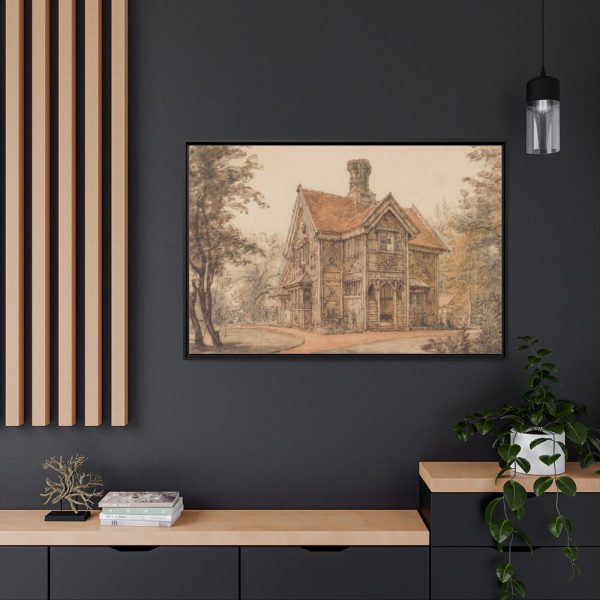 88289-234.jpg A Lodge at Cassiobury by William Henry Hunt Framed Canvas