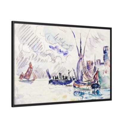 La Rochelle by Paul Signac Framed Canvas
