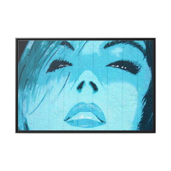 88289-271.jpg Blue Womans Face Framed Canvas