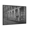 88289-275.jpg Black and White Shot of Bike Framed Canvas