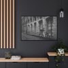 88289-279.jpg Black and White Shot of Bike Framed Canvas