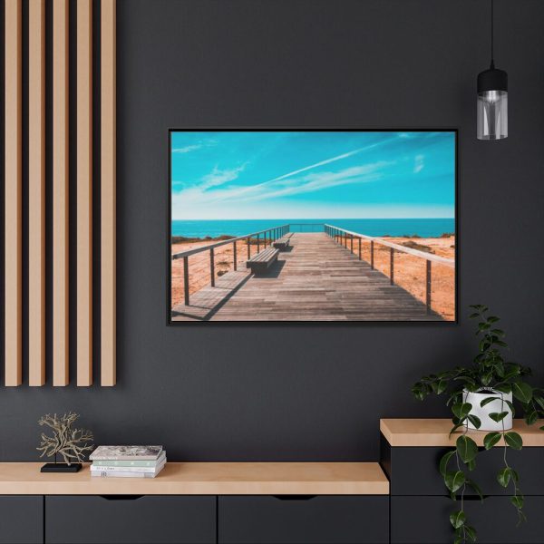 88289-284.jpg Boardwalk And Sky Framed Canvas