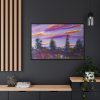 88289-289.jpg Artistically Landscape of Sunset and Clouds Framed Canvas