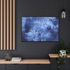 88289-294.jpg Blue Stripes With Blurred Texture Framed Canvas
