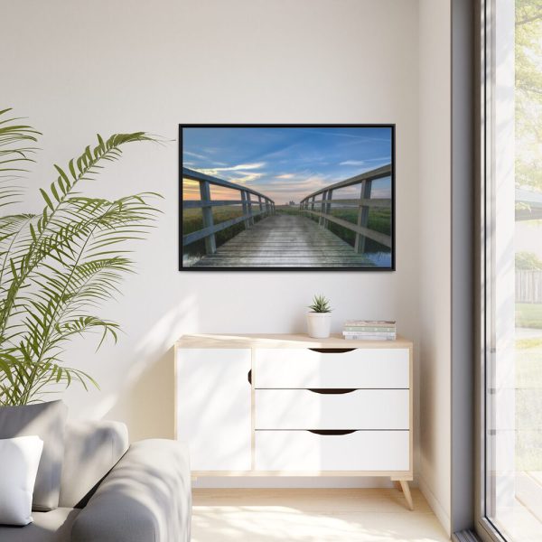 88289-323.jpg Crossing the Bridge Framed Canvas