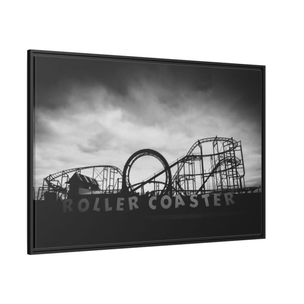 88289-325.jpg Amusement Park in Black and White Framed Canvas