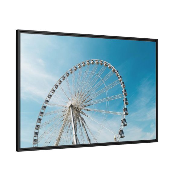 88289-335.jpg Large Ferris Wheel Against a Blue Sky Framed Canvas