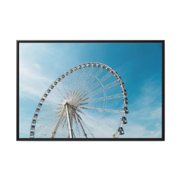 88289-336.jpg Large Ferris Wheel Against a Blue Sky Framed Canvas