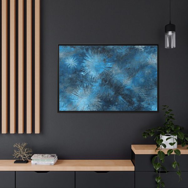 88289-359.jpg Аrt Painting Blue Blob Framed Canvas
