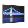 Blur Bridge Framed Canvas