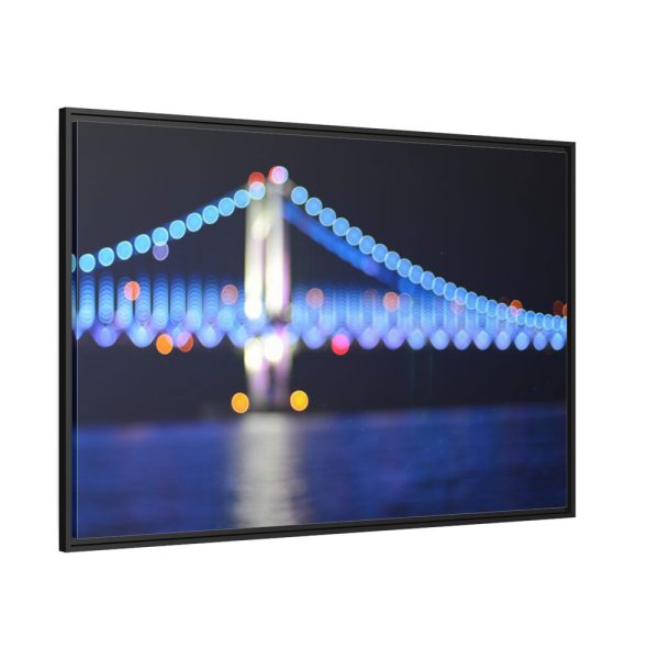Blur Bridge Framed Canvas