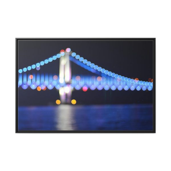 Blur Bridge Framed Canvas