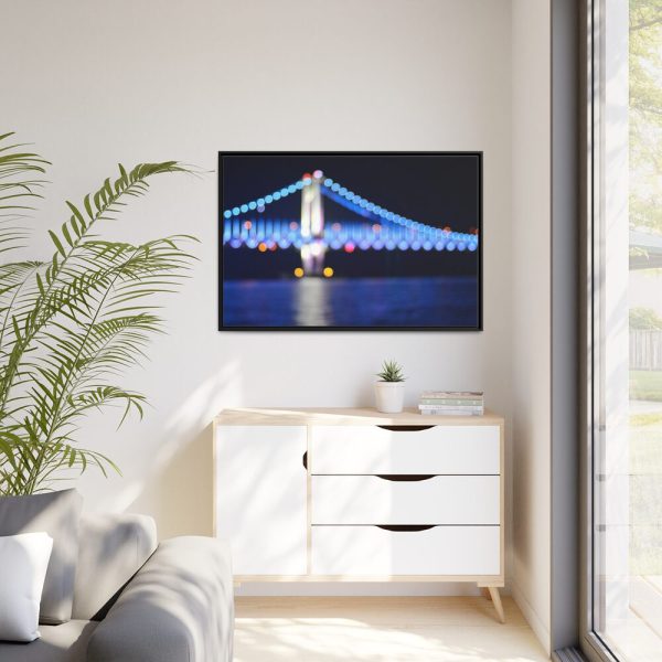 Blur Bridge Framed Canvas