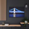 Blur Bridge Framed Canvas