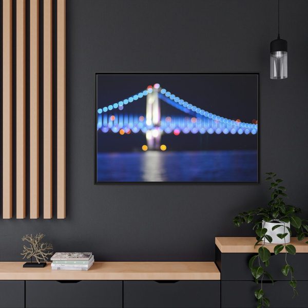 Blur Bridge Framed Canvas