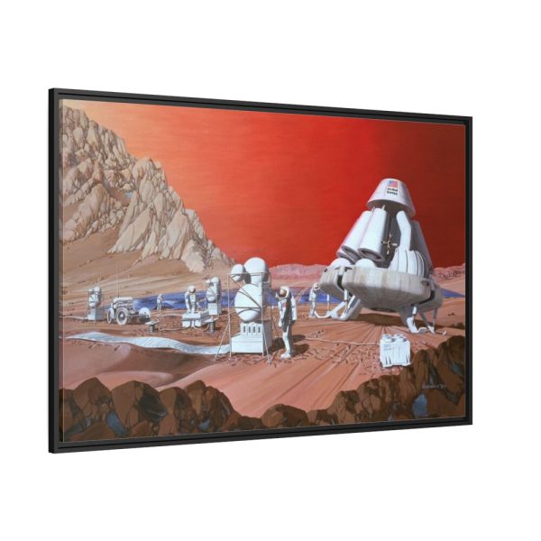 88289-365.jpg Mars Mission Illustrated by Les Bossinas Framed Canvas