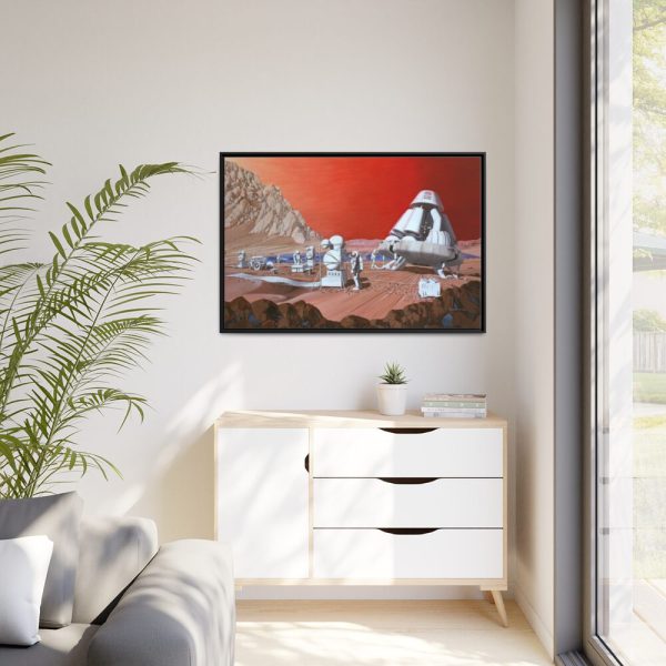 88289-368.jpg Mars Mission Illustrated by Les Bossinas Framed Canvas